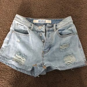 Light wash brandy Melville shorts